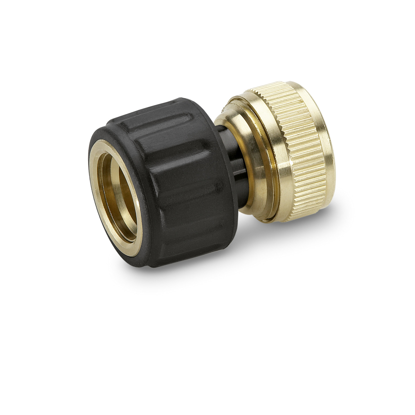 Messing Schlauchkupplung 1/2" und 5/8" mit Aqua Stop